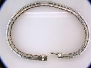   .60ct Diamond Sapphire 14K White Gold Art Deco Tennis Bracelet  