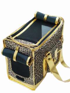 New Leopard Strip Print Carrier Pet Dog Cat Travel Tote  