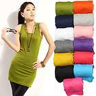 New Womens Ladies Casual Long Tank Top Vest Shirt TEE Cami Sexy Racer 