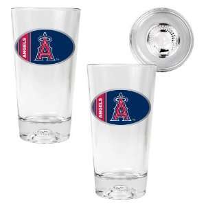  Boston Red Sox MLB 2pc Pint Ale Glass Set with Baseball 