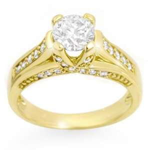  Natural 1.25 ctw Diamond Ring 14K Yellow Gold Jewelry