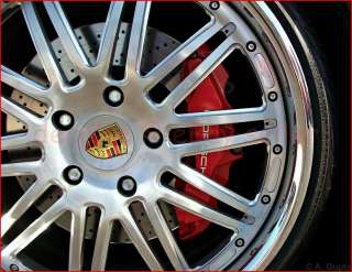 Porsche Gold Wheel Center Caps Decal Set Boxster Cayman  
