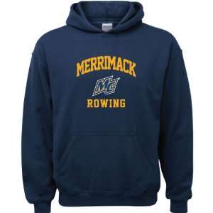  Merrimack Warriors Navy Youth Rowing Arch Hooded 