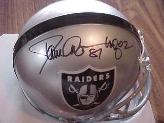 Dave Casper signed HOFer Oakland Raiders Helmet COA  