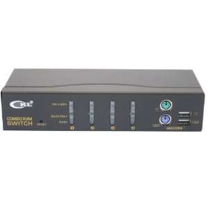  4 Port USB & PS/2 Combo KVM switch (with cables 