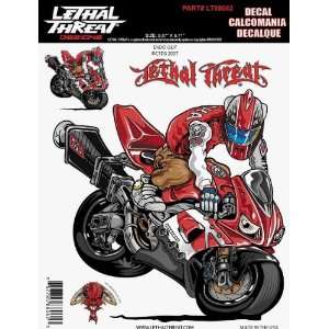  Lethal Threat Decal ENDO GUY RED 6X8 LT88062 Automotive