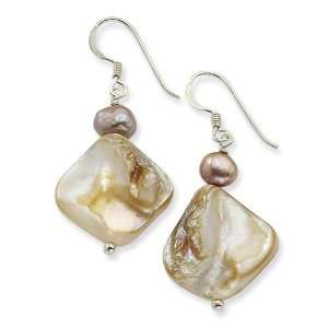   Mother of Pearl & Freshwater Cultured Pearl Earrings Vishal Jewelry