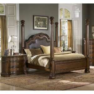  Queen Hi Low Post Bed by A.R.T. Furniture   Medium Cherry 