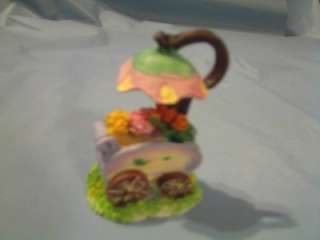 HOPPY HOLLOW COLLECTIBLES 2003 EASTER VILLAGE BUNNY RABBITS FLOWER 