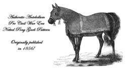 Antebellum Civil War Pony Horse Fly Net Pattern 1856  