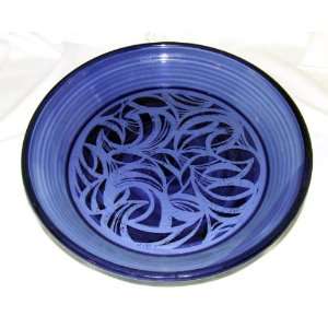  Blue Celtic Platter by Moonfire Pottery