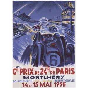  Grand Prix De Montlhery Poster by George Ham (27.00 x 36 