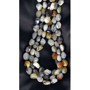  FACETED LARGE MONTANA OPAL AGATE BEADS ~ 
