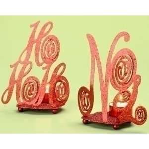   Reflections Collection Red HoHoHo & Noel Christmas Votive Holders