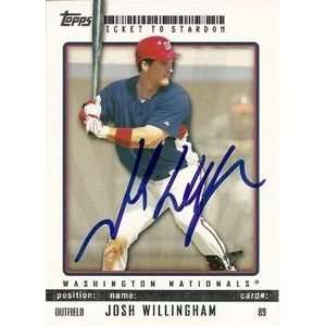  Josh Willingham Signed Washington Nationals Card 