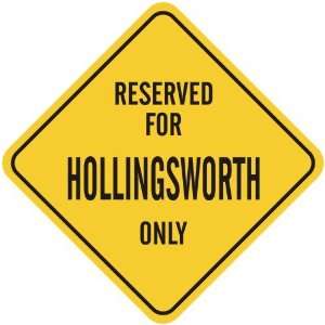   RESERVED FOR HOLLINGSWORTH ONLY  CROSSING SIGN