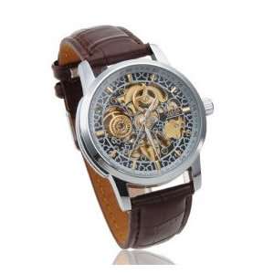  MENS AUTOMATIC HOLLOW ENGRAVING WRIST WATCH Beauty