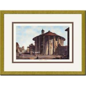    Gold Framed/Matted Print 17x23, Temple of Vesta