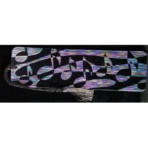  Bookmark featuring hologram shimmering notes Musical 
