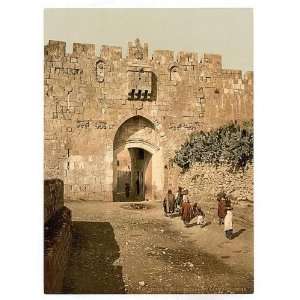 Photochrom Reprint of St. Stephens Gate, Jerusalem, Holy Land