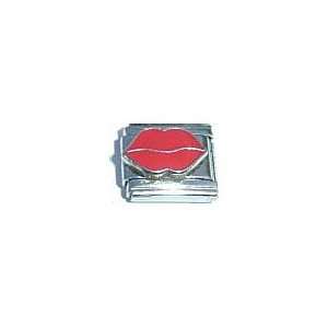   bracelet   red lips, modul kiss, Classic italy bracelet modul Jewelry