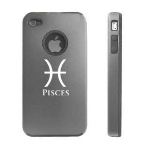   Silver D1071 Aluminum & Silicone Case Cover Horoscope Astrology Pisces