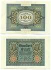 GERMANY NOTE 100 MARK 1920 SERIAL O 7 DIGITS P 69a UNC
