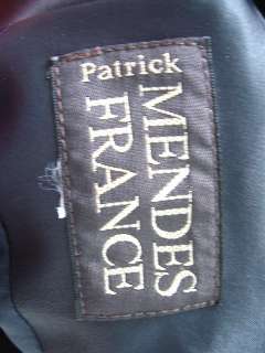PATRICK MENDES FRANCE Black Fitted Zip Up Jacket Coat S  
