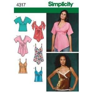  Simplicity Sewing Pattern 4317 Misses Tops   6 Styles, R5 