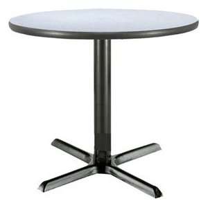    Gn   42 Round Lunchroom Pedestal Table Gray Nebula