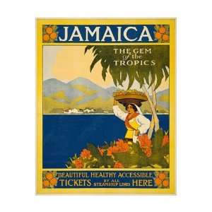  Jamaica, the gem of the tropics, travel poster, 1910 