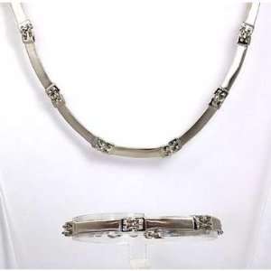  925 Silver 51.7gr Collarette & Bracelet Gift Set by TOC Jewelry