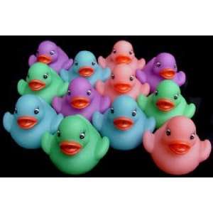   Dozen (12) Color Changing Mini Rubber Duck Party Favors Toys & Games