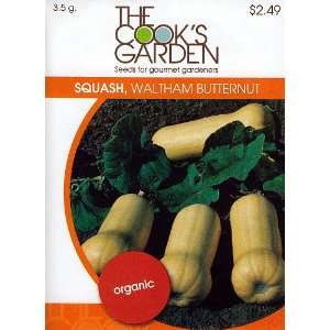  Cooks Garden Organic Waltham Butternut Squash Seeds   3.5 