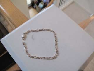   Sterling Silver Chain Link Charm Bracelet Scrap No 5.2g ITALY 925 IBB