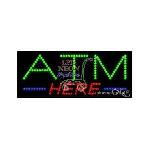 ATM Here LED Sign 11 inch tall x 27 inch wide x 3.5 inch deep outdoor 