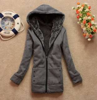 Womens Warm Fashion Thicken Hoodie Outerwear Jacket Coat Casual S Size 