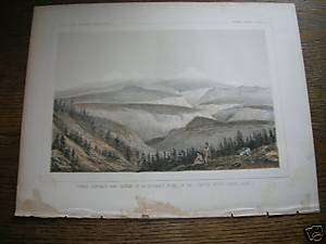 Three Sisters Canon Mckenzies USPRR Lithograph 1850s  