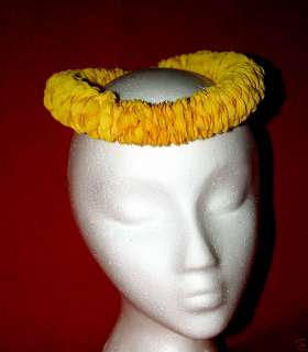 NEW `Ilima Yellow Lei Po`o Hawai`i Pua Nani Silk Hula  