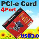 Port USB 3.0 HUB to PCI E Express Card Adapter 5.0G