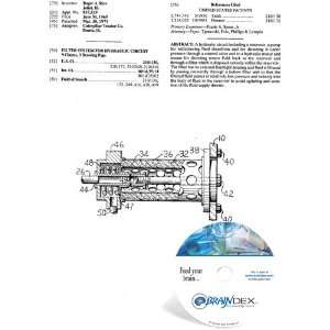   NEW Patent CD for FILTER SYSTEM FOR HYDRAULIC CIRCUIT 