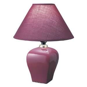  Ceramic Table Lamp   Burgundy By ORE