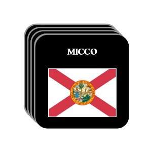  US State Flag   MICCO, Florida (FL) Set of 4 Mini Mousepad 