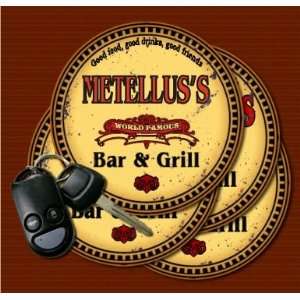  METELLUS Family Name Bar & Grill Coasters Kitchen 