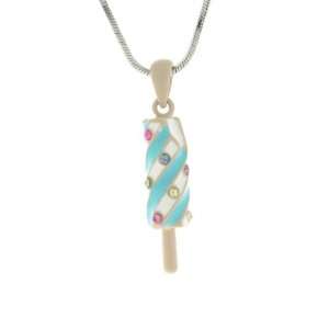   Collections Vanilla Ice Cream Pastel Spiral Bar with Crystals   25mm
