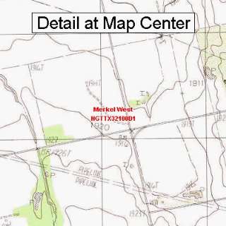 USGS Topographic Quadrangle Map   Merkel West, Texas (Folded 