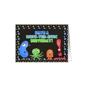   Childrens Kids Birthday Card, Mons ter iffic Card Toys & Games