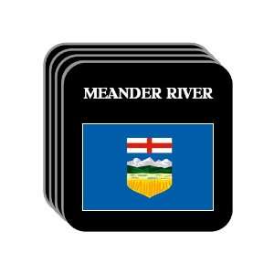 Alberta   MEANDER RIVER Set of 4 Mini Mousepad Coasters 