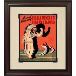   Illinois vs. Indiana Historic Football Program Cover Sports