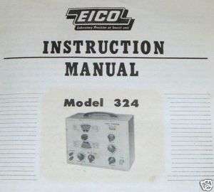EICO 324 Signal Generator Instruction Manual w/ schem  